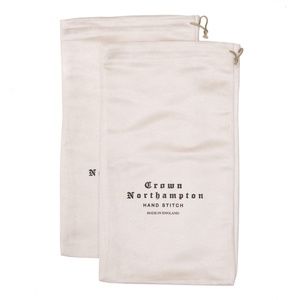 Brand New! Crown Northampton Hand Stitch Brushed Cotton Shoe Dust Bag Pair